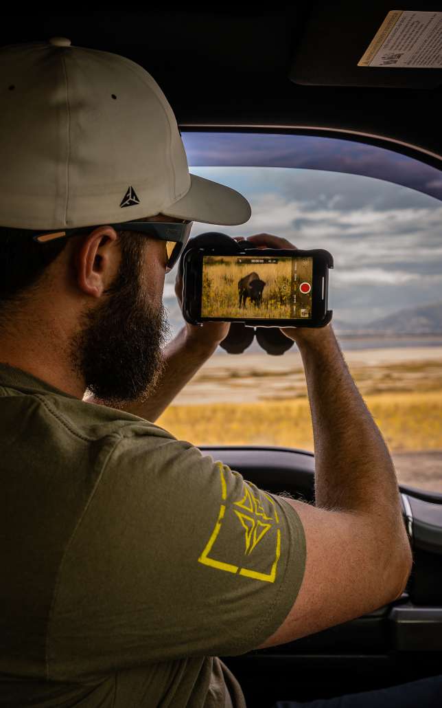 Digiscoping with binoculars