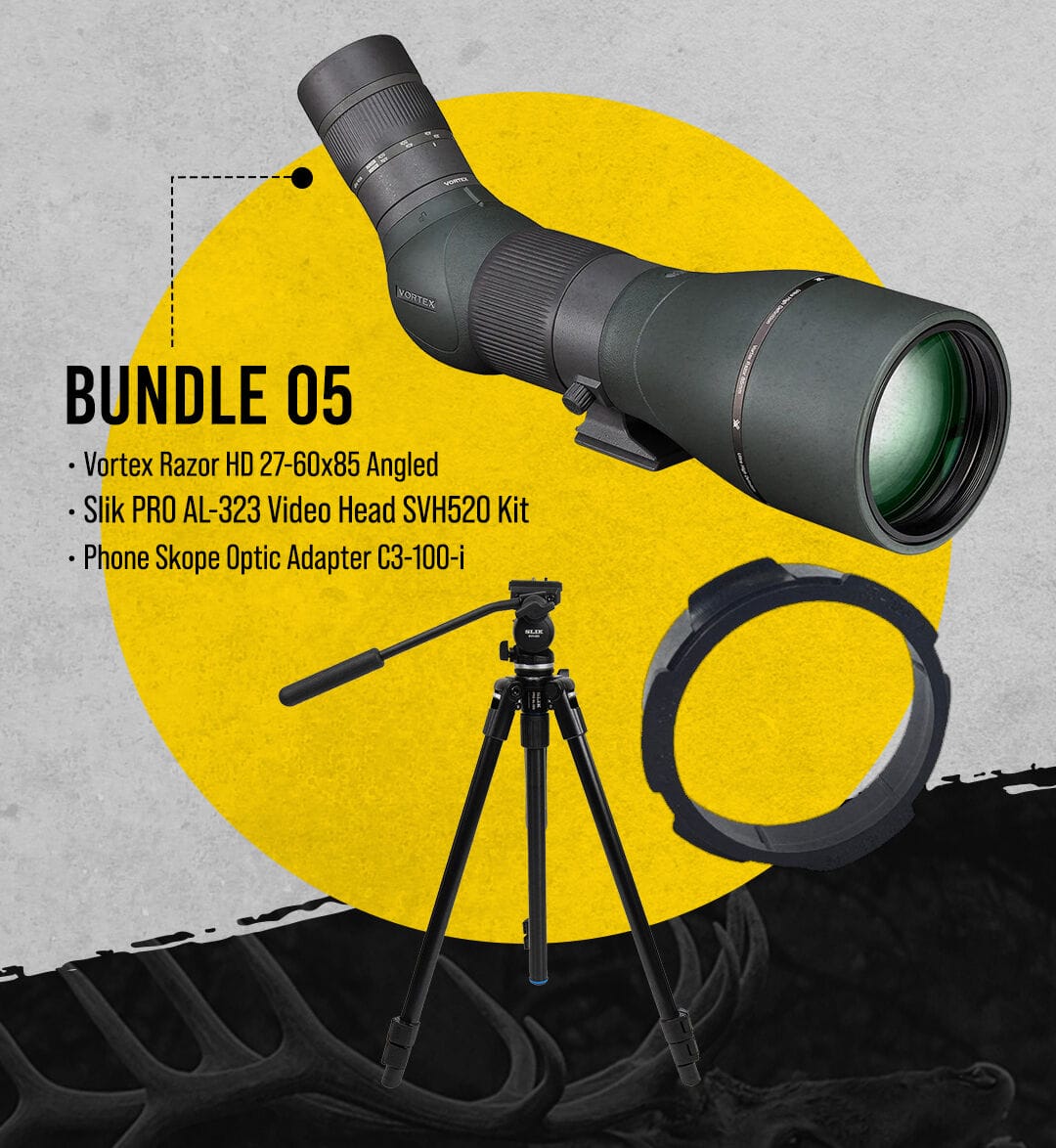 Vortex Razor 2760x85MM W/ SLIK Tripod Bundle Phone Skope